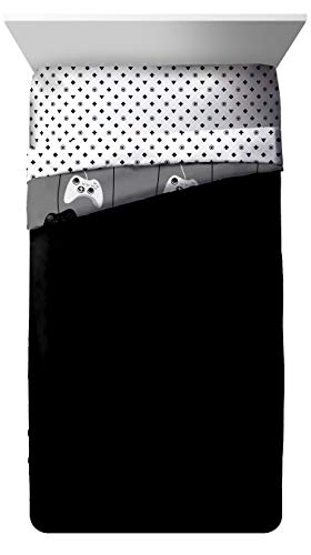 Image of Jay Franco Game On 5 Piece Full Bed Set - Includes Reversible Comforter & Sheet Set - Bedding Features Video Game Contoller - Super Soft Fade Resistant Microfiber
