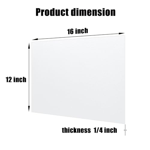 Image of ABS Plastic Sheet 1 /4 Inch Thick 12 x 16 (2-Pack),Two-Sided Heat Moldable Panel (Thermoplastic Textured Front & Smooth Back), White Thermoform Board Great for DIY Projects, Decor, Handcrafts