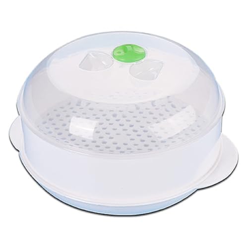 NiuLumea Vaporizador compacto para microondas, de plástico de grado alimenticio con tapa transparente, 21 x 21 x 12 cm, uso multifuncional para cocinar y almacenar en el refrigerador
