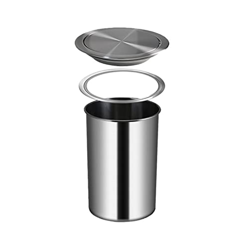 Caneca de basura redonda oculta de acero inoxidable para encimera