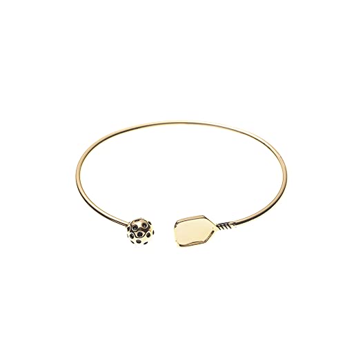 Sportybella Pickleball Bracelet - Women's Pickleball Paddle Cuff Bangle, Gift for Female Players