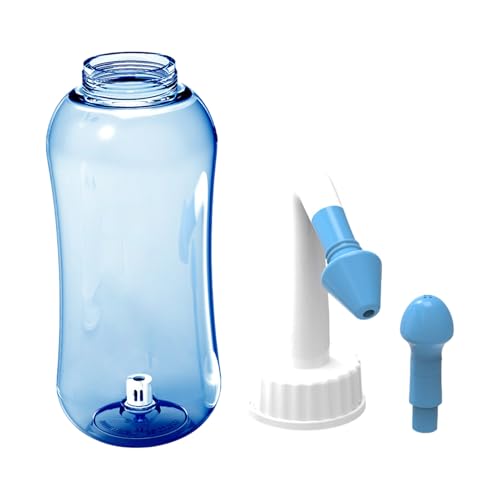 Fulenyi Botella de enjuague sinusal,Botella de enjuague nasal | Limpiador de lavado de nariz Enjuague a presión Irrigación nasal,Botella de enjuague sinusal Neti Pot de 300 ml para adultos y niños