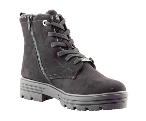 Ladies' Winter Warm Lined Combat Fashion Casual Zip Ankle Boots, Size UK - Image 5