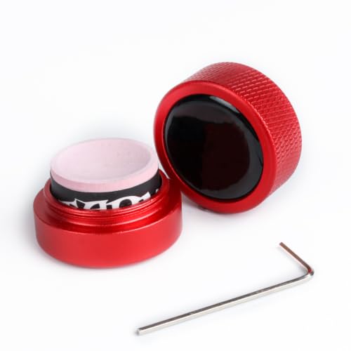 YEUEK Pool Chalk Holder Round Shaped Practical Tool Billiards Accessories Magnetic Mini Chalk Tip Case Container Round Box Billiards