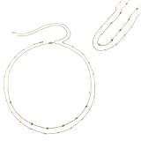 Gold Waist Chain,Women Belly Chain,Gold Plated Layered Belly Chain,Adjustable Belly Chain,Gold Belt,Metal Belt,Enhance Fashion Sense of Look,Multi-Range Use,Create Fashionable Style,Adjustable Design