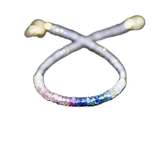 Bracelet labradorite et saphir violet 7 pouces LKBEADS LCBR-4021