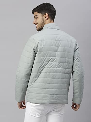 Image of Dennis Lingo Men's Solid Long-Sleeve Regular Fit Puffer Jacket - Waterproof, Lightweight, Casual Winterwear for Men