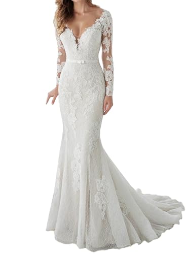 trvndthrkad Mermaid/Trumpet Engagement Dress Elegant V Neck Sweep/Brush Train Wedding