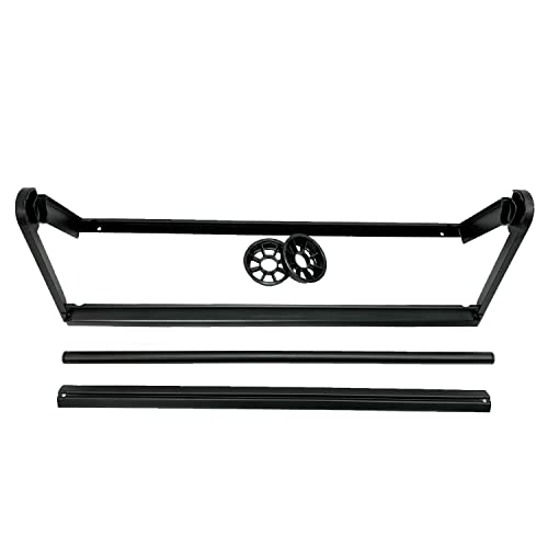 MetCrafted Metal Wall Mounted Paper Roll Dispenser with Cutter Bar – 18” Wide Black Craft Paper Roll Holder – Ideal for to-Do List Board, Daily Notes, Menus, Grocery Lists and More