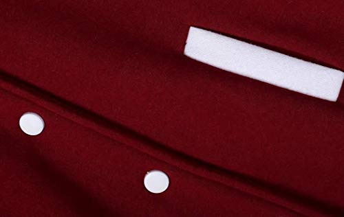 Jaqueta College Varsity Americana Letra V bordada, várias cores (Bordô, P)