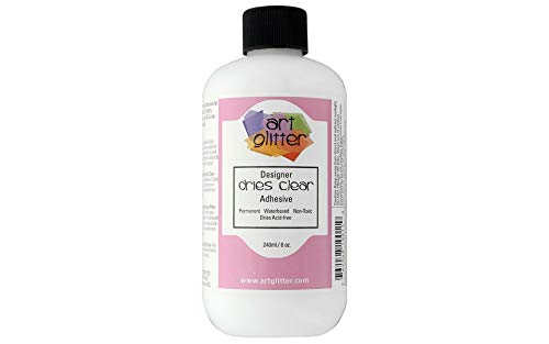 Art Institute Glitter Refill Bottle 8 oz - Single Pack 4336846143 Dries Clear Adhesive Glue 8 Ounce Flat Cap Re