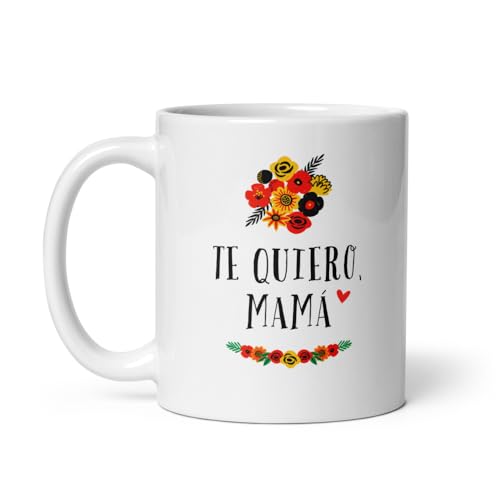 Taza de cerámica 11oz Te Quiero Mamá diseño floral miniatura 1