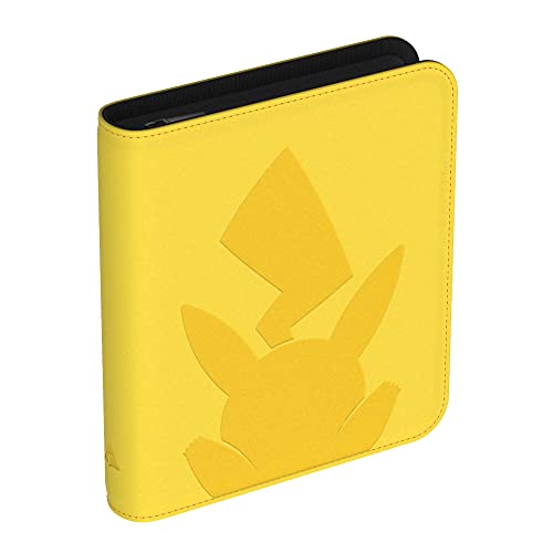 Rayvol 4 Pocket Card Binder Compatible with Pokemon Cards, Card Holder Album with 30 Sleeves Included, For TCG - Electric Yellow