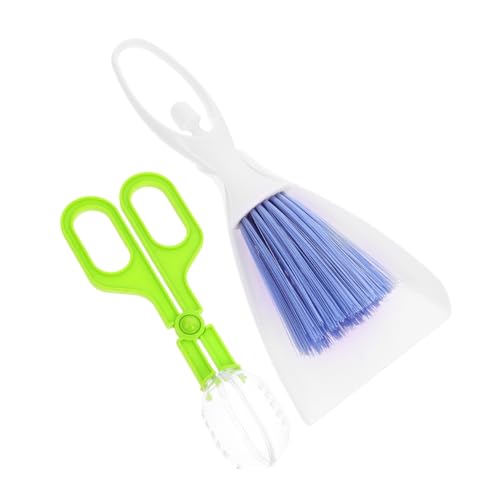 LEDMOMO 3個コンパクト軽量ミニほうきとちりとり 爬虫類用小型スクープ付き ポータブル多機能ペット用掃除ツール 屋内外対応 散らかり防止用