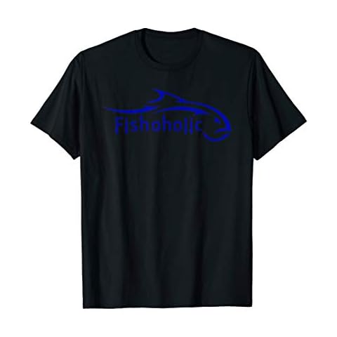 Angry Fishoholic Logo in Blue T-Shirt Cover