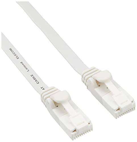 ???? Elecom LD-C6FT/WH30 CAT6 LAN Cable, 9.8 ft (3 m), Connector Has Unbreakable Tabs, Super Flat, White