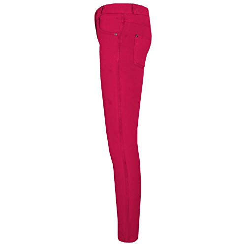 Girls Skinny Jeans Kids Cerise Stretchy Denim Jeggings Fit Pants Trousers 5-13Yr3