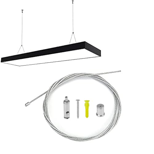 1.5mm×2m Alambre de Espino Ganchos para Colgar Cuadros Kit de Cables de Acero Inoxidable para Colgar Juego de Cuerdas Tensoras para Colgar Cable Acero Colgar Fotos para Cuerda Tendedero,Suspensión