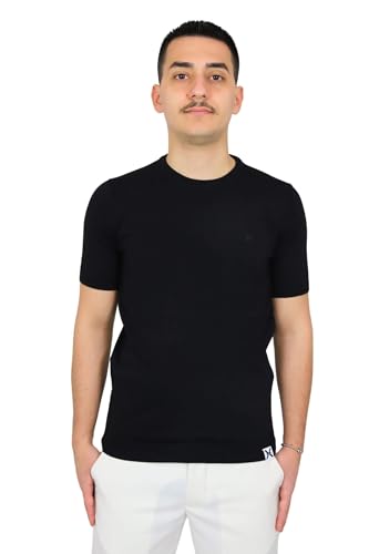 T-shirt col rond John Richmond Dagam en fil signé pour homme