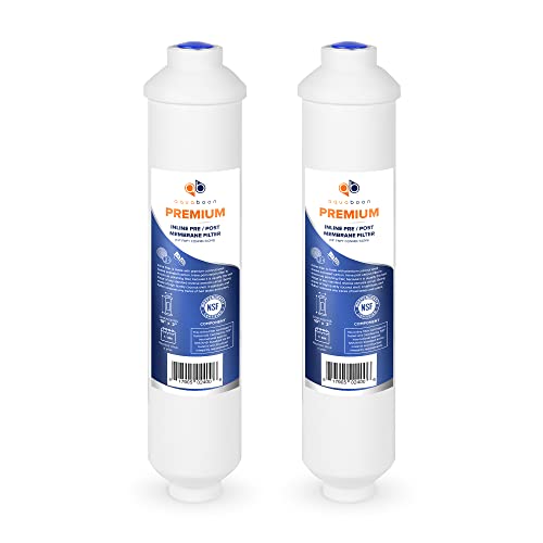 Aquaboon 2er-Pack Clear Premium Coconut T33 Inline Ro Post/Granulat Aktivkohle (GAC) Polierwasserfilterkartusche für Umkehrosmoseanlage - Standardgröße 25,4 x 5,1 cm Cover