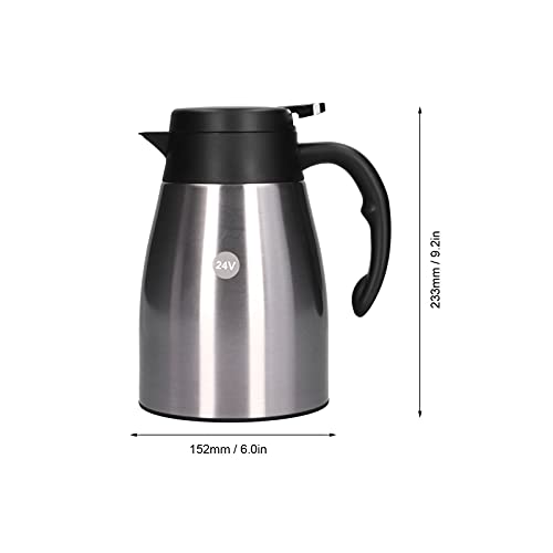 Tetera eléctrica de auto AYNEFY 24V 1200ml acero inoxidable miniatura 4