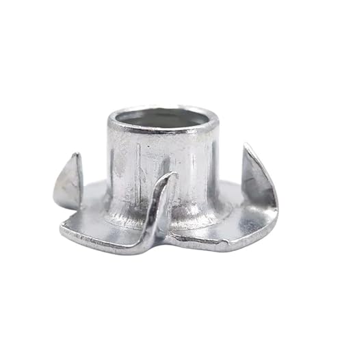 100 pezzi M4 M5 M6 M8 M10 Dado a quattro griffe a T cieco Inserto for ferramenta for mobili in legno(M6)