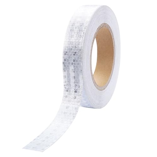 TESSTSY Bande Reflechissante Autocollante 23m x 2.5cm, Ruban D'avertissement Réfléchissant, Ruban Reflechissant Adhesif, Ruban Adhésif Réfléchissant, pour Voitures,...