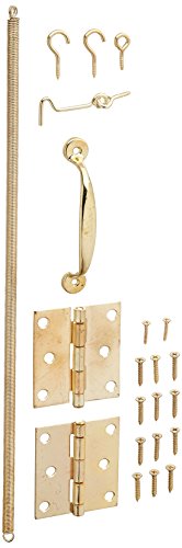 Wright Products Screen Door Hardware Set, Brass Plated