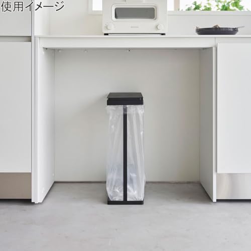 Soporte para bolsa de basura 15.7 gal con tapa negro miniatura 3