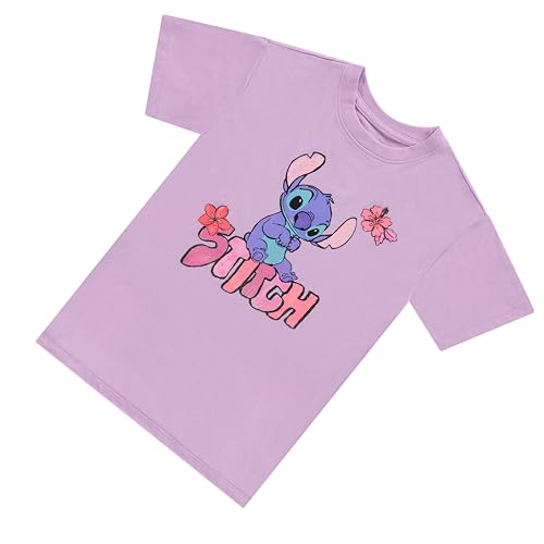 Image of Disney Lilo and Stitch Girls Short Sleeve T-Shirt- Stitch Girls Tee Sizes 4-16