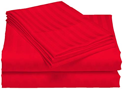 Lit super king size sans drap glissant grâce à cette parure de lit rouge - 2