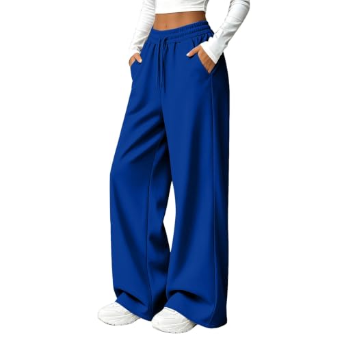 Wide Leg Sweatpants for Women High Waisted Baggy Fleece Sweat Track Pants - image 7