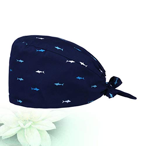 KESYOO Boné de Esfrega Cirúrgico de Algodão Chapéu de Esfrega Ajustável Médico Enfermeira Boné Bouff