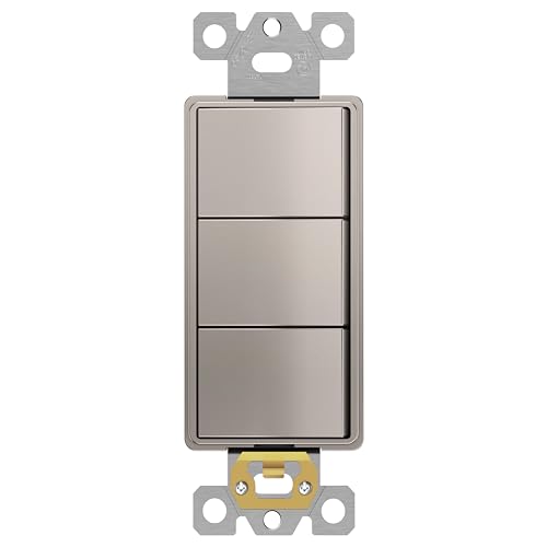 Interrupteur triple gain de place Enerlites 62755-NK commande murale 15A pour 3 circuits