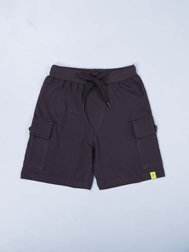 Image of KiddoPanti Boys 100% Cotton Knitted Above Knee Length Basic Cargo Shorts