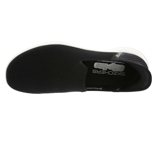 Skechers Women's Go Walk Joy Vela Hands Free Slip-Ins Sneaker, Black/White, 9