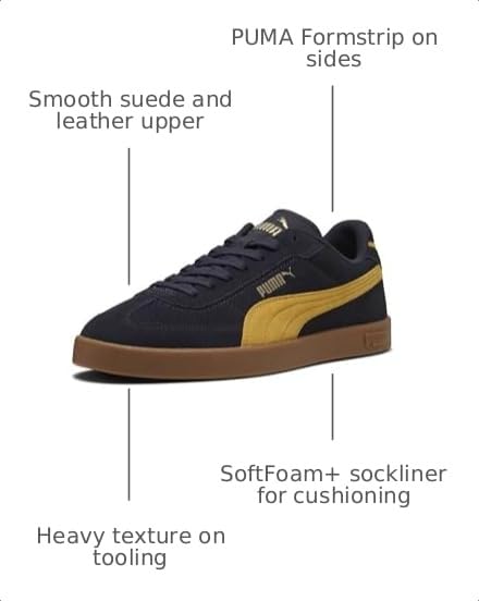 Image of PUMA Mens Club Ii Era Lace Up Sneakers Shoes Casual