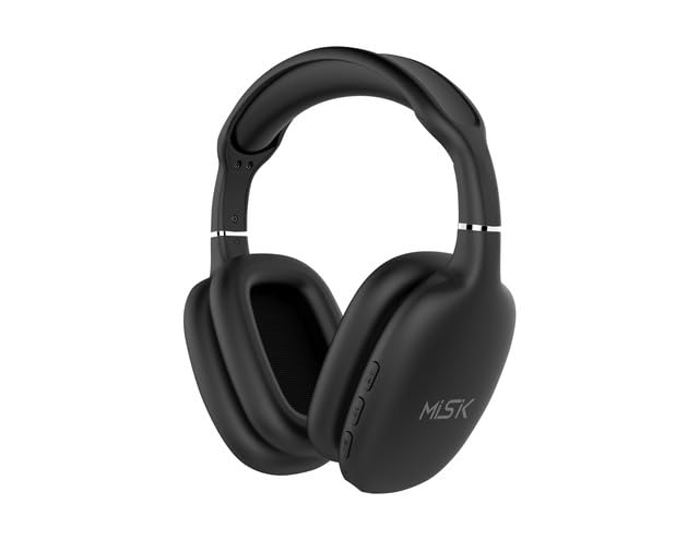 Misik - Audifonos Bluetooth Over Ear - Recargables - Banda Ajustable - Entrada Auxiliar - Microfono Manos Libres - Funciones Play, Volumen y Skip - 3 Años de...