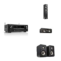 Denon AVR-X1700H 5.0 Heimkinosystem mit Polk Signature Elite Serie Surround Set, 8K AV Receiver mit Dolby Atmos, HEOS Built-in, WLAN, Bluetooth, AirPlay 2, Alexa kompatibel