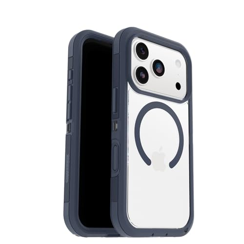 Image of OtterBox iPhone 17 Pro Defender Series Pro XT Clear Case - Baby Blue Clear - Tough, Rugged & Durable iPhone Case, Snaps on MagSafe