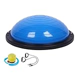 LOL-FUN ボディバランスドーム バランスボール 半円 半球 ハーフバランスボール トレーニング 運動 ヨガ ピラティス 体幹 バランストレーニング インナーマッスル 鍛える コアトレーニング 体幹 筋トレ ダイエット エクササイズ 自宅やジムでのエクササイズに, 青