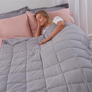Brentfords Weighted Blanket 8kg for Adults Therapy Anti Anxiety Autism Insomnia Stress Relief, King Size - Silver Grey - 150 x 200cm