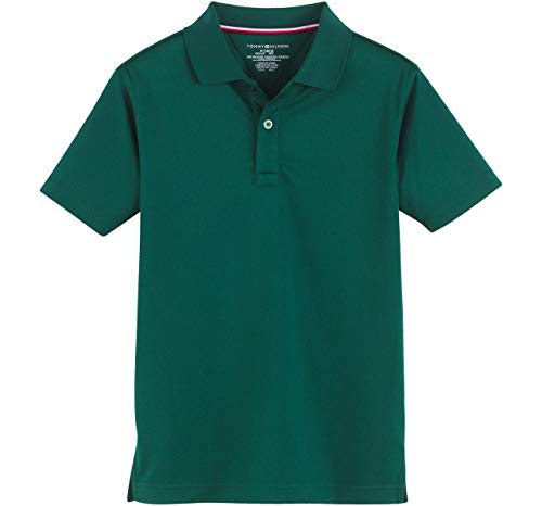 Tommy Hilfiger Unisex Child Short Sleeve Performance Co-Ed Shirt, Boys & Girls School Uniform Clothes Polo Shirt, Hunter, 8 Us #TOP16