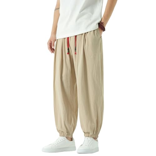 Sarouel homme en coton lin style japonais pour vos journées d'été décontractées