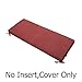 FUNHOME Outdoor Bench Cushion Cover 42 x18 x 3 inch,Water Resistant Cover with Zipper&Ties,Fade-Resistant Slipcover,Patio Porch Swing Cushion Cover Replacement Only,No Insert(Dark Red)