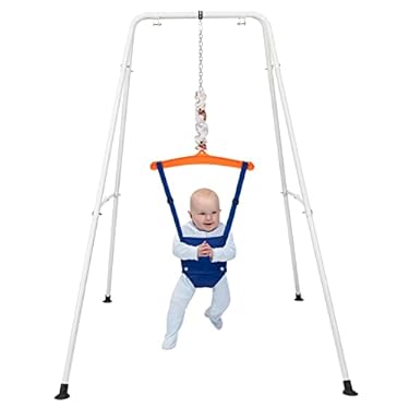 AMAZON - Donnkes Baby Jumper with Stand, Adjustable Chain for Toddler Infant 6 Months and Up, Baby Exerciser with Seat, Max Weight 60 lbs, Portable Easy to Use Suitable for Indoor and Outdoor