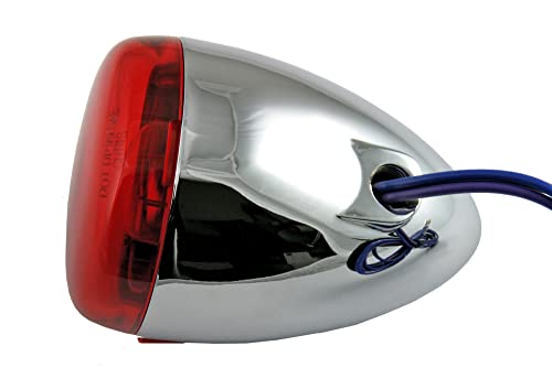 Chris Products Duece-Style Turn Signal Lamps - Rear - Dual Filament - Red Lens - Chrome 8501R