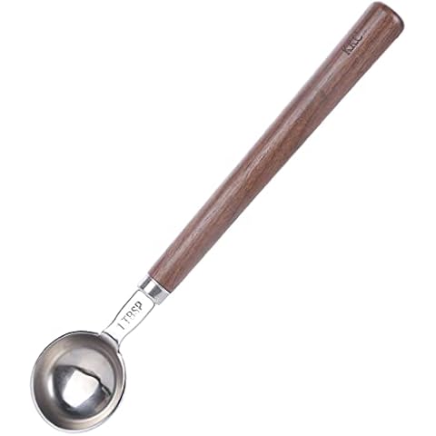 KKC HOME ACCENTS Wooden Long Handle Coffee Scoop for Ground Coffee 1 Tablespoon,Long Coffee Scoop,Long Handle Coffee Bean Scoop,Long Handle Coffee Spoon,Loose Tea Spoon Wood Handle,1 tbsp,9.17 inch Cover