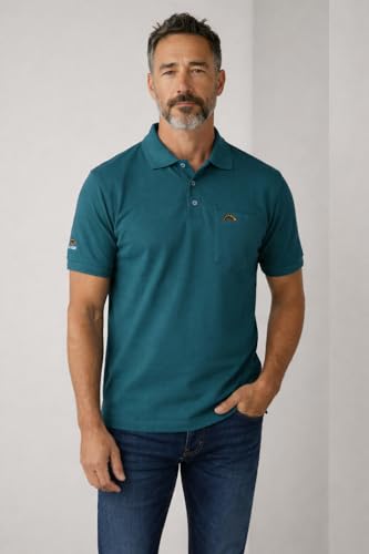 Image of Men Regular fit Polo Neck Front Pocket ||Pocket Embroidery Casual Wear T-Shirt||Half Sleeve Side on Sleeve Embroidery|| Button Closer t Shirt for Men