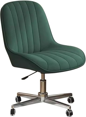 ZYSKABQ Silla de Escritorio Moderna de Tela de Terciopelo con Ruedas y función de Altura Ajustable, Ideal para Uso en Dormitorio u Oficina, Elegante diseño Cruzado (Gris Claro/a) Octopus Feet